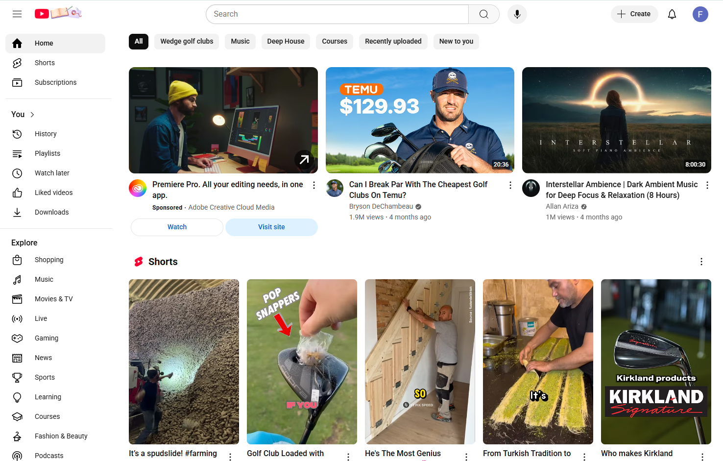 YouTube with distractions